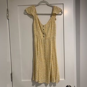 Yellow floral dress